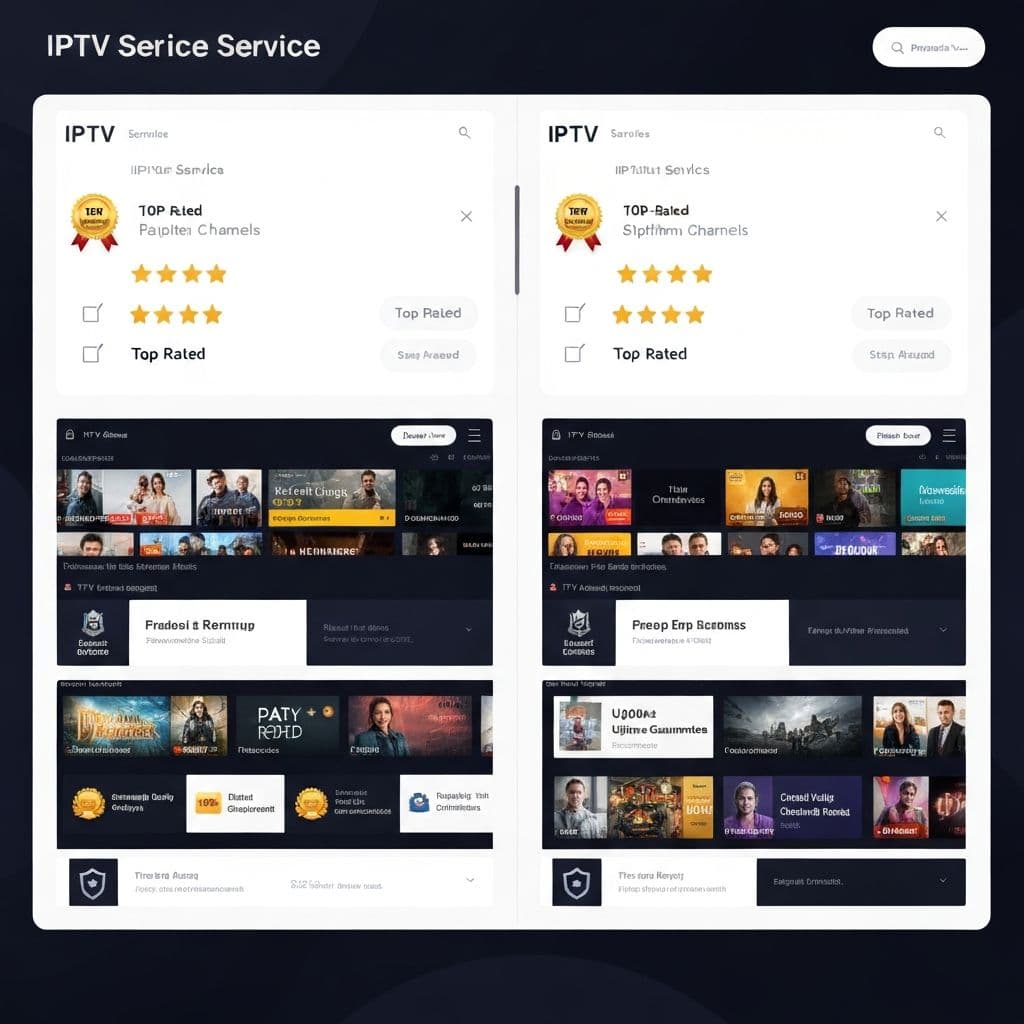 Top IPTV services comparison 2026 - Feature comparison ratings